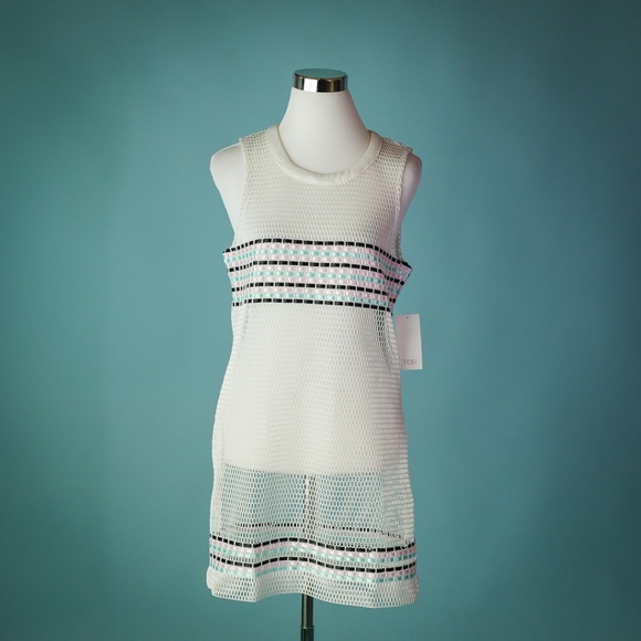 Tobi Other - TOBI Medium White Mesh Ribbon Swim Cover Up NWT